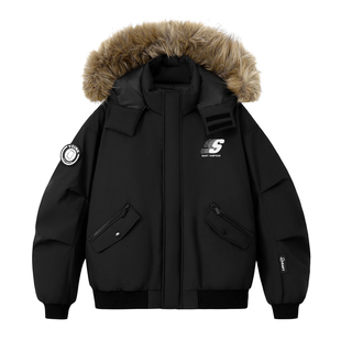 辛普森一家连帽羽绒服男东北户外零下羽绒服加厚派克服外套情侣装