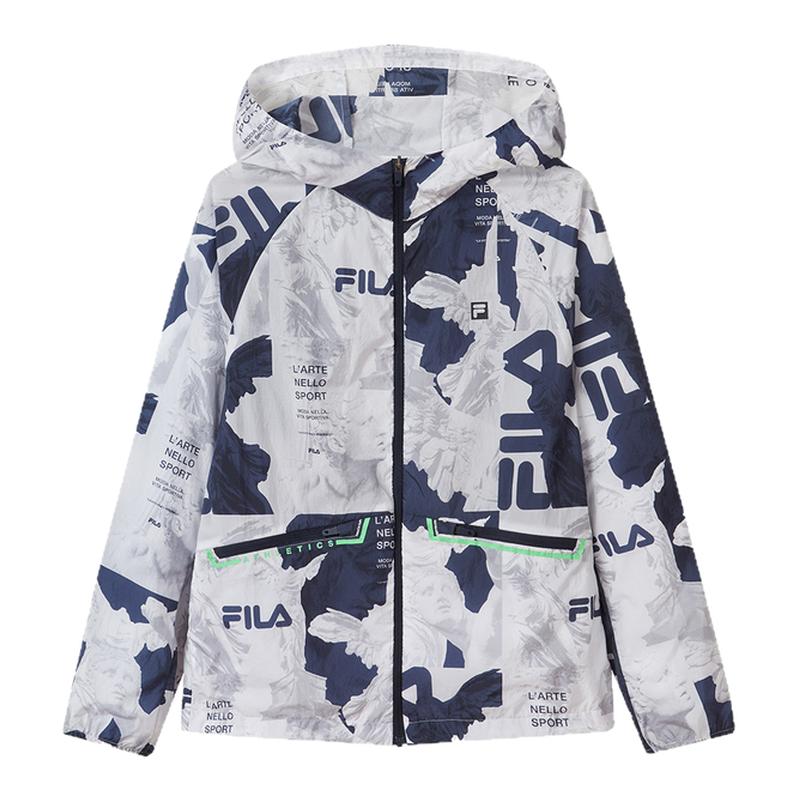 斐乐男中大童连帽防晒服梭织外套