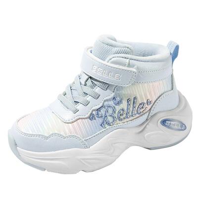 百丽童鞋女童加绒运动鞋