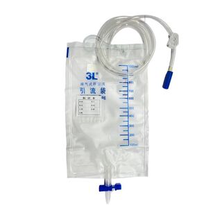 3L排气式引流袋一次性医用防逆流胆汁腹透导尿管宝塔头无菌尿袋