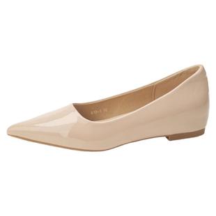 法式裸色内增高尖头平底单鞋女鞋子2026夏季新款浅口百搭通勤瓢鞋