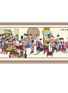 蒙娜丽莎人物客厅古典十字绣