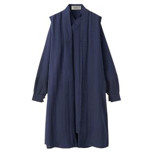 武当山道士服装标准斜襟道袍亚麻中长袍武术表演练功服男女中长款