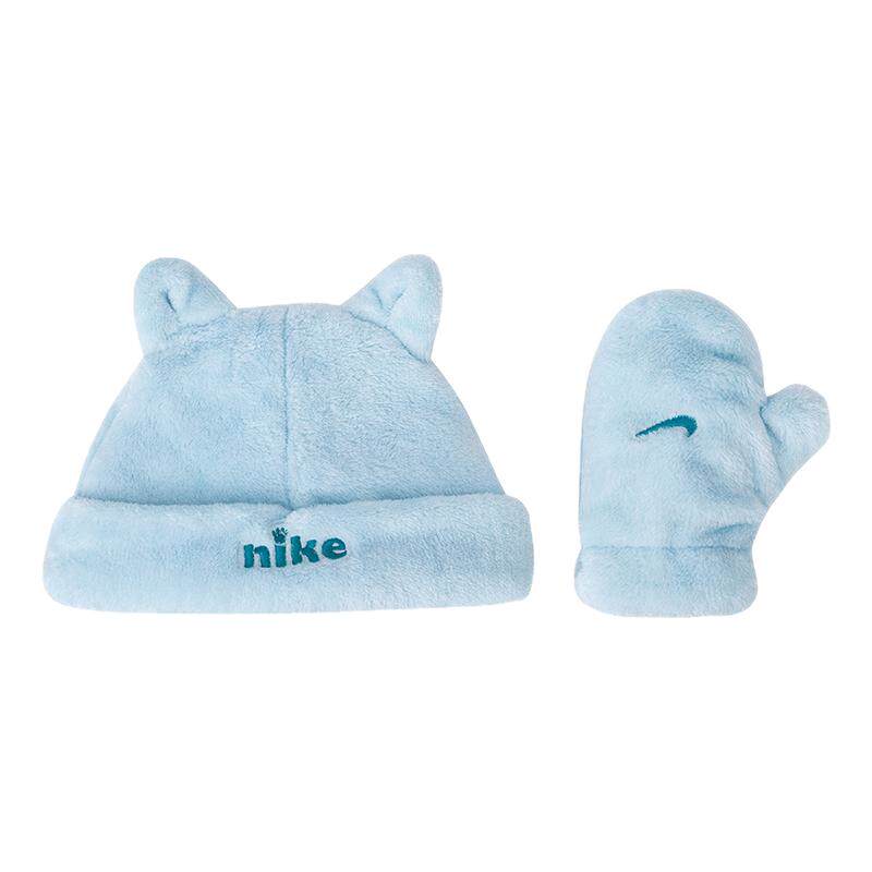 Nike耐克婴幼儿护耳帽子手套组合套装防风保暖【冷帽+手套2件套】