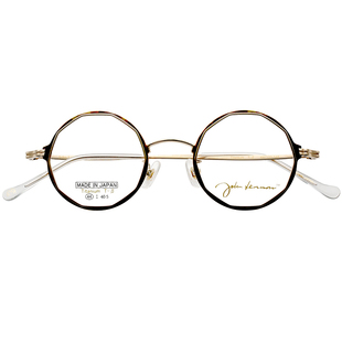 约翰列侬眼镜框男女高度数近视可配日本复古小圆框金丝眼镜架P303