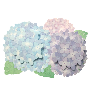 日本夏日紫阳花立体贺卡绣球花朵装饰新年送老师感谢生日祝福卡