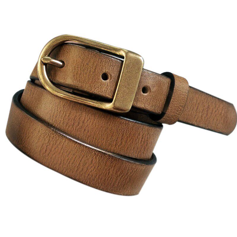 细皮带女真皮窄头层纯牛皮装饰配大衣裙子打结软百搭牛仔裤腰带潮