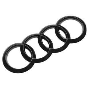 适用奥迪黑色车标改装A3/A4L/A5/A6L/Q2L/Q3/Q5L四环中网尾标车贴