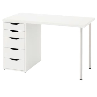 宜家拉格开普桌子利蒙阿来斯桌子组合书桌白色学习化妆桌电脑桌