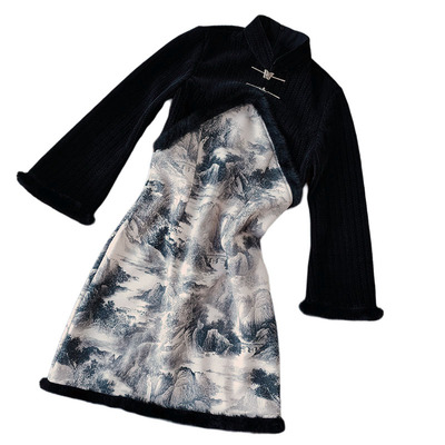 日常小个子新中式旗袍改良秋冬款