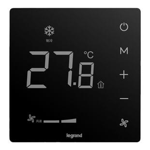 罗格朗新风系统温控器水电地暖控制触屏开关面板二管四管制调温