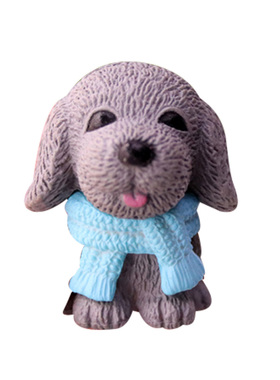 小狗可爱风长耳围巾哈巴蛋糕摆件