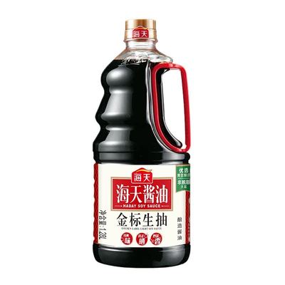 海天金标生抽1.28L/1.9L大瓶家庭装烹饪提鲜蒸炖凉拌调味酱拌饭