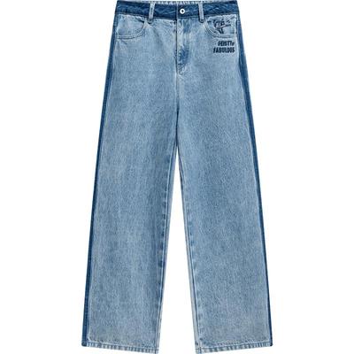 【播奥莱】迪士尼唐老鸭系列商场同款2024新直筒牛仔裤BDR1KD0216