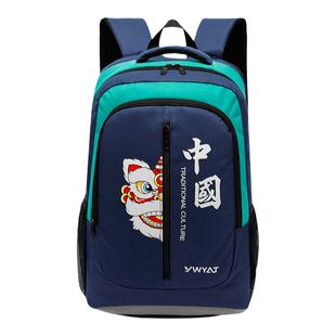 国潮风儿童羽毛球拍收纳袋 3支装多功能双肩学生男女训练专用球包