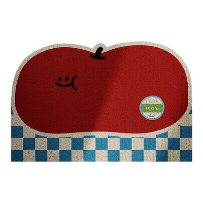 红色苹果入户门地垫丝圈防滑地毯