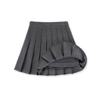 KMV真维斯学院风百褶裙女秋季2026新款高腰显瘦jk短裙小个子a字裙