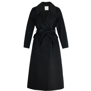 XG雪歌长袖毛呢外套时尚冬季新款中长纯棉羊毛大衣女