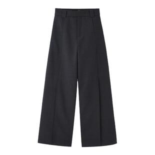 COMMON VALUE  进口重磅精纺羊毛 雕塑感阔腿长裤