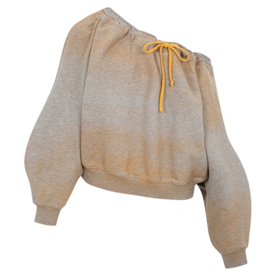 cozydoll抽褶慵懒喷色宽松卫衣