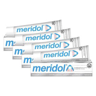 欧洲直邮德国药房Meridol美白牙膏4支*75ml去除牙渍色斑抑止正品