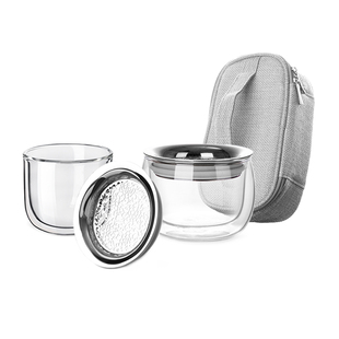 原初格物合一壶泡茶神器玻璃双层泡茶壶茶水分离旅行一人独饮茶具