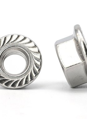 304不锈钢六角法兰螺母盒装外六角法兰螺帽套装法兰母192PCS