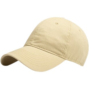 春秋软顶棒球帽男女情侣纯棉显脸小无印加大码咖啡色百搭遮阳帽子