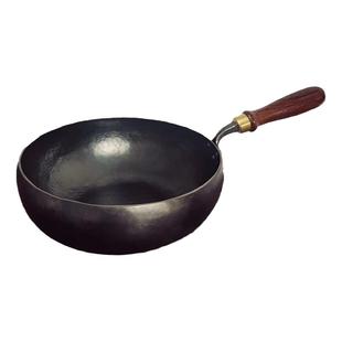 纯手工锻打八万锤大肚炒锅纯钛 大肚锅无涂层无油烟不粘锅煎炸炒