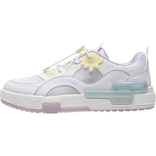 商场同款|李宁女孩板鞋SKATE 80S女童鞋青少年运动鞋夏季透气鞋子