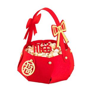 新房搬家仪式用品手提干果篮子乔迁之喜装饰摆件入伙进宅新居布置