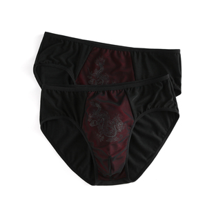 石头慧选男士内裤网纱透气棉质裤裆中腰包臀细边高弹性男三角内裤