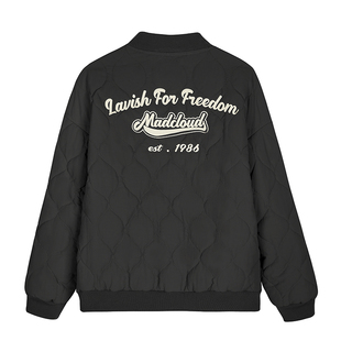 【福利清仓】美式复古菱形格棉衣冬季夹棉夹克外套棉服男