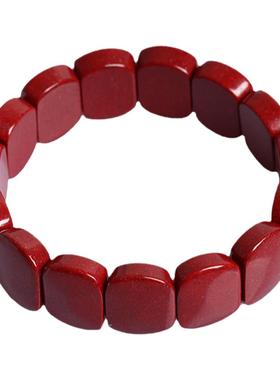 朱砂手排女款紫金砂手串