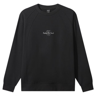 【肌理印花】卡宾美式圆领长袖卫衣男装春季新款结构分割上衣