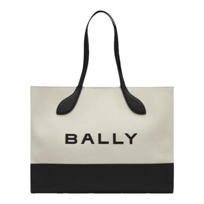 BALLY巴利女士BAR帆布托特包