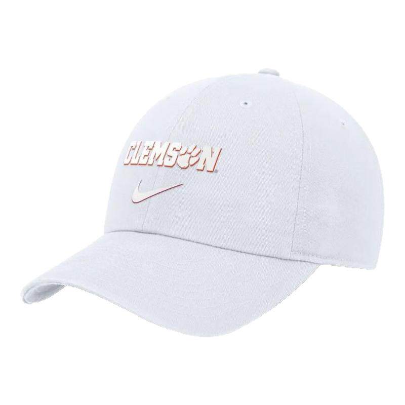 NIKE耐克棒球帽运动白色帽子防晒户外可调节Clemson克莱姆森夏季