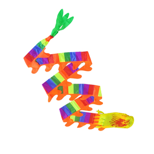 高杆舞龙健身龙高空彩条龙筒子龙空竹龙甩龙长龙彩虹龙演出专用杆