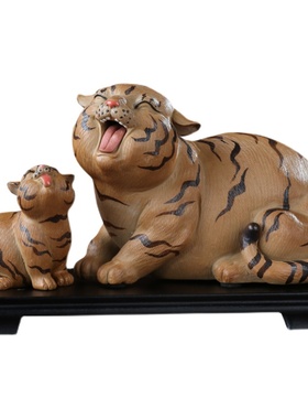 2022春节生肖老虎陶瓷礼品摆件