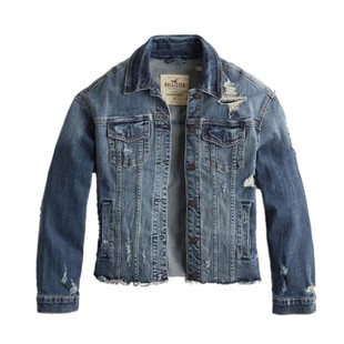 新款美国HCO正品hollister女男朋友风格牛仔服夹克外套国内现货