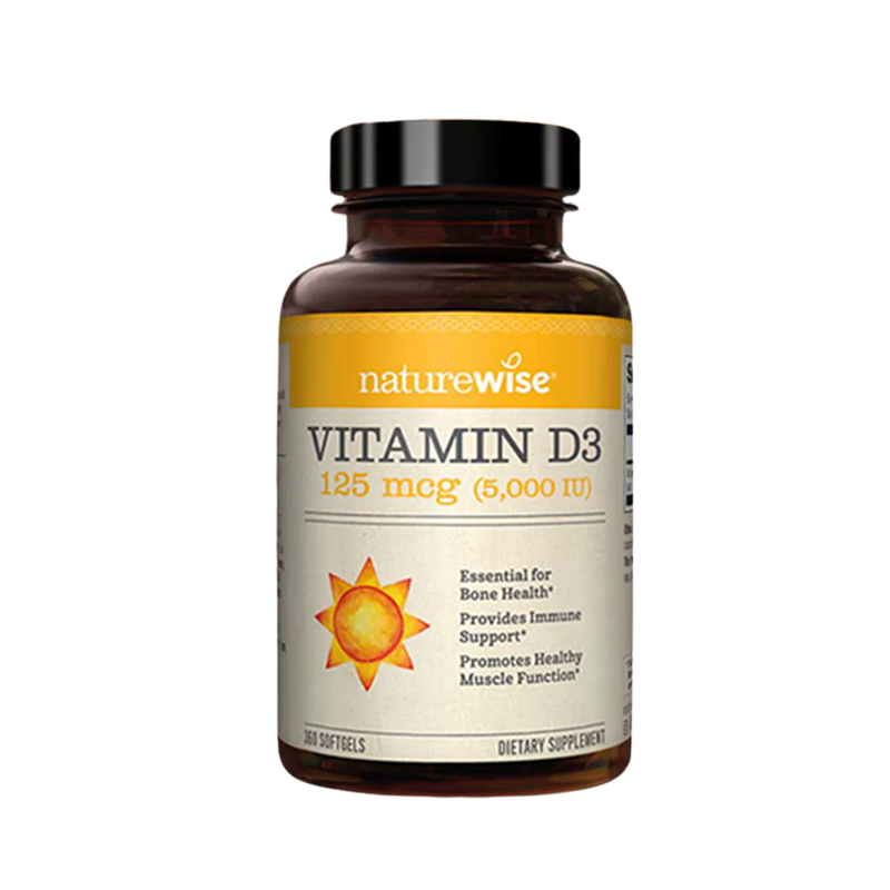 Naturewise阳光瓶维生素d5000iu活性vd维他命备d孕妇25羟基d3胶囊