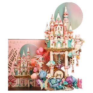 森宝积木花颜时梦积木花城堡拼装玩具花坊模型摆件节日送女生礼物