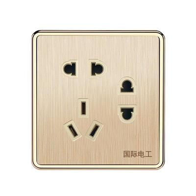 86型家用明装一开带5超薄开关