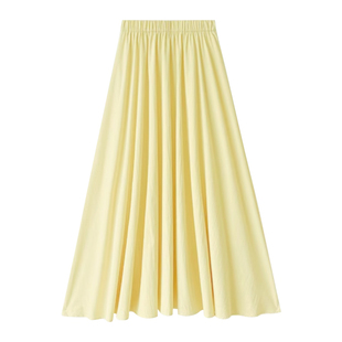 黄色半身裙女迪士尼穿搭大人白雪公主长裙子秋冬季法式多巴胺成人