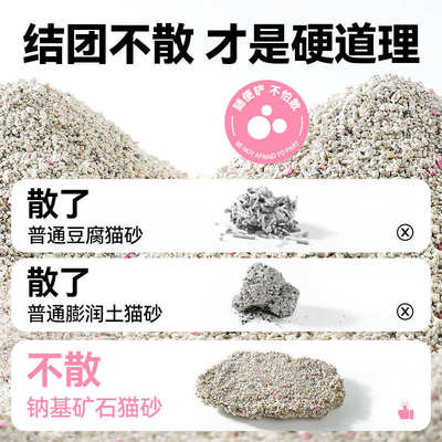 天然钠基矿砂猫砂活性炭除臭低尘幼猫专用结团矿石膨润土猫沙包邮