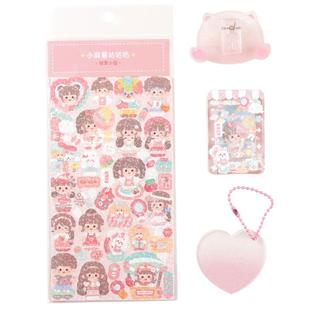 小麻薯估卡贴纸手帐贴纸姑卡咕卡全套可爱女孩酷卡咕卡盘素材工具古卡diy咕咔手帐咕咕贴装饰少女心贴画玩具
