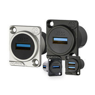 科诺恩D型USB3.0模块插座LC-USB 可安装86面板机柜免焊双通