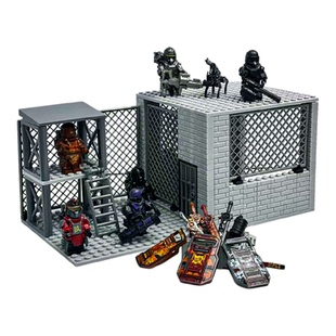 和平精英军事基地动力机甲地铁逃生装备传世武器益智拼装玩具男孩