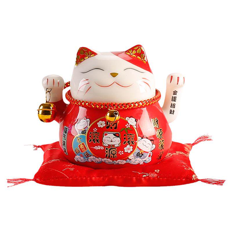 小发财猫摆件电动招手 可爱网红招财猫摇手 店铺家居办公装饰送礼