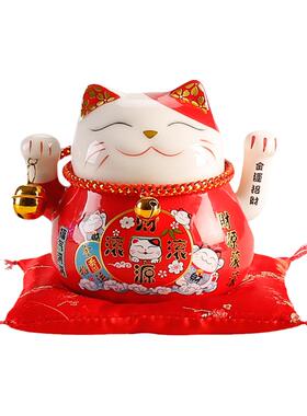 小发财猫摆件电动招手 可爱网红招财猫摇手 店铺家居办公装饰送礼